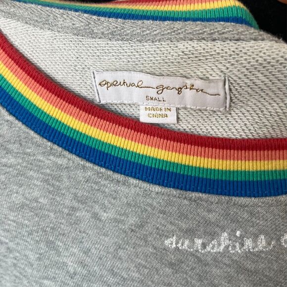 Spiritual Gangster Sweatshirt Gray SM "Sunshine on my Mind" Embroidered Retro - Picture 5 of 6